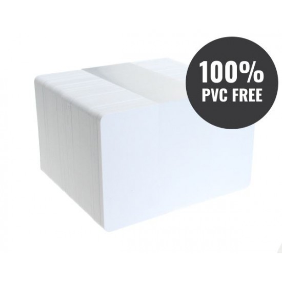 High Grade Blank White Cards (100% PVC-Free), 820 Micron - Pack of