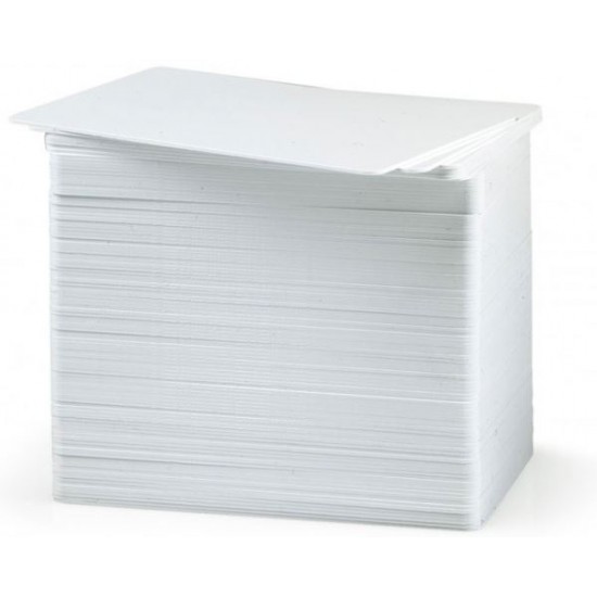 Zebra Premier 30 mil, 760 micron PVC Blank White Cards - Pack of 500